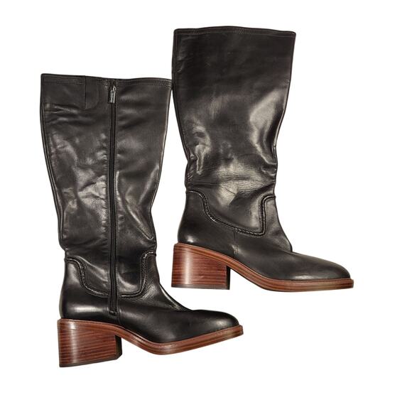 NEW Vince Camuto Women's Vuliann Knee High Boots black leather size 11 - Picture 3 of 5